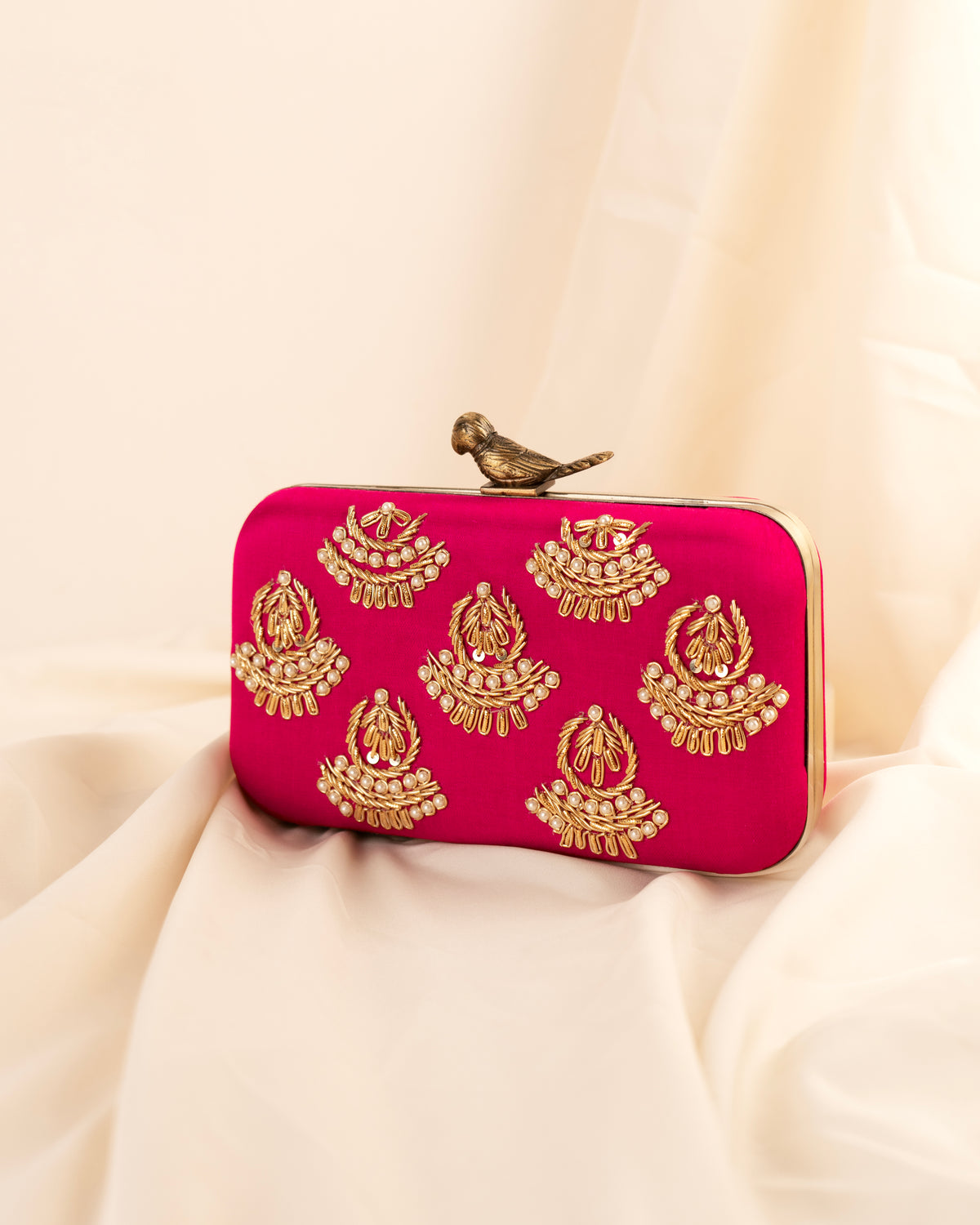 Red Jhumka Clutch Bag