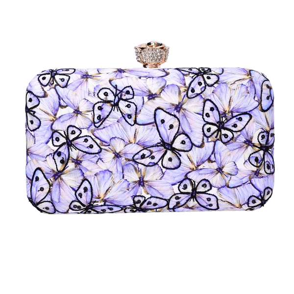 Violet Butterfly Clutch