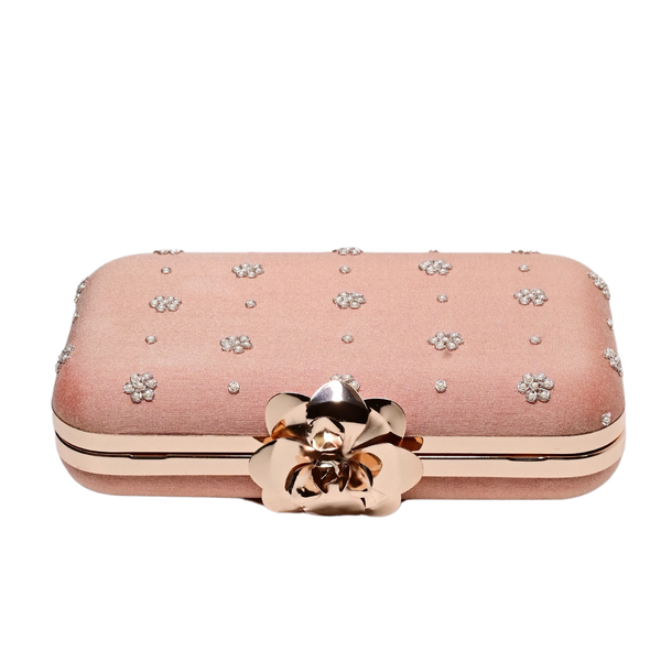 Peach Flowers Clutch