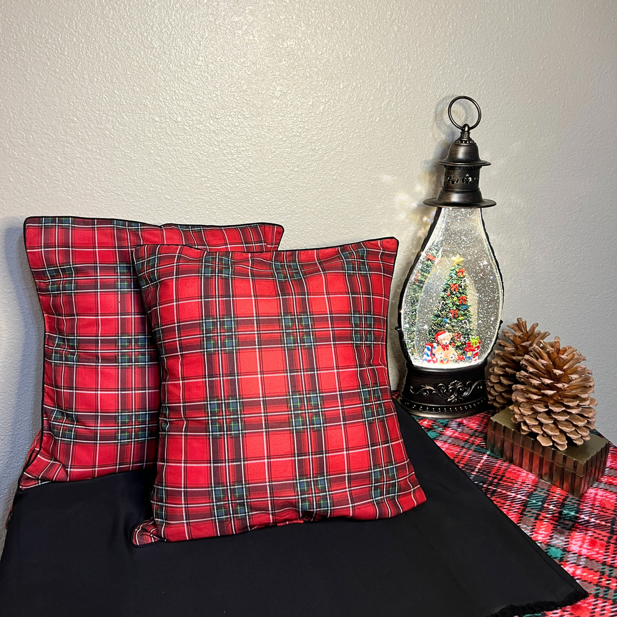 Red Plaid Cushion Covers