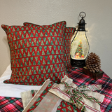 Red Green Christmas Tree Cushion Covers