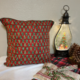 Red Green Christmas Tree Cushion Covers