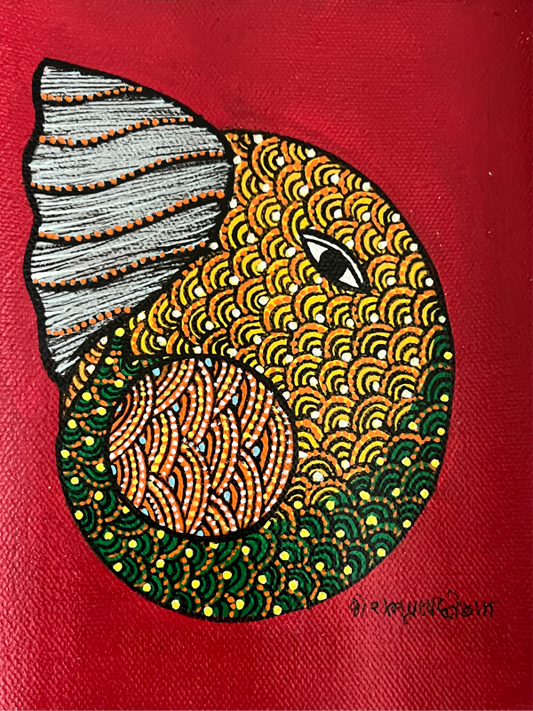 Gond Art Painting-Ganpati