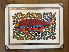 Gond Art Painting-Aeroplane