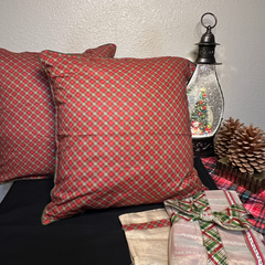 Checkered Red Cushion Covers