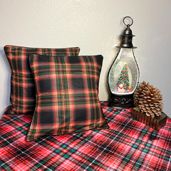 Black Plaid Cushion Covers