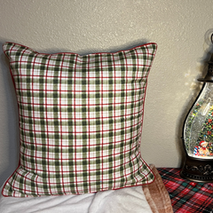 Green & Red Plaid Cushion Covers