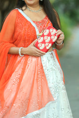 Red Jhumka Clutch Bag