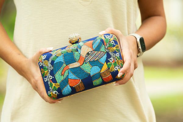 Blue Gond Art Bags