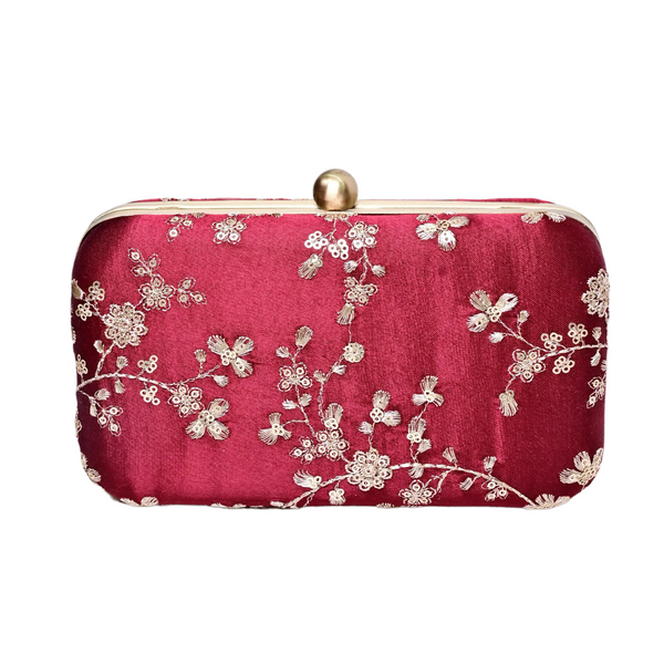 Maroon Bagicha Clutch Bag