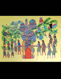 Gond Art Painting-Depicting Gond Tribal Wedding Ritual