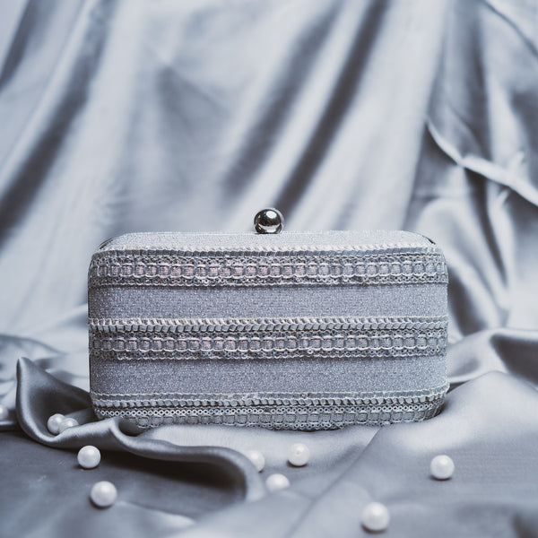 NAZART Women's Satin Silver Stone Evening Dress Clutch Portfolio Handbag  Wedding Engagement Bag - Trendyol