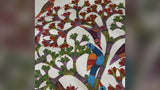 Gond Art Painting-Cows, Bird, and Tree of Life